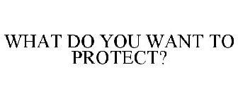 WHAT DO YOU WANT TO PROTECT?