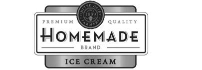 HOMEMADE BRAND PREMIUM QUALITY ICE CREAM · UNITED DAIRY · FARMERS SINCE 1939