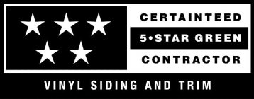 CERTAINTEED 5 · STAR GREEN CONTRACTOR VINYL SIDING AND TRIM