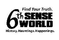 6TH SENSE WORLD FIND YOUR TRUTH. HISTORY. HAUNTINGS. HAPPENINGS.