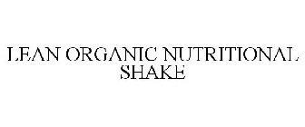 LEAN ORGANIC NUTRITIONAL SHAKE