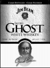 CLEAR DISTILLED · CLEAR FILTERED JIM BEAM B JACOB'S GHOST WHITE WHISKEY JACOB BEAM