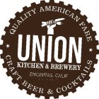 UNION KITCHEN & BREWERY ENCINITAS, CALIFESTABLISHED 2011 QUALITY AMERICAN FARE AND CRAFT BEER & COCKTAILS