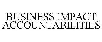 BUSINESS IMPACT ACCOUNTABILITIES