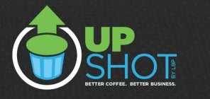 UP SHOT BETTER COFFEE. BETTER BUSINESS. BY LBP