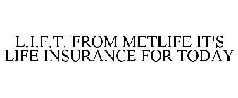 L.I.F.T. FROM METLIFE IT'S LIFE INSURANCE FOR TODAY