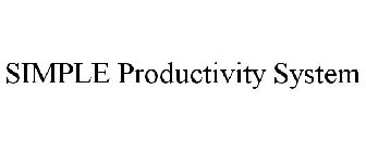 SIMPLE PRODUCTIVITY SYSTEM