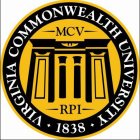 VIRGINIA COMMONWEALTH UNIVERSITY 1838 MCV RPI