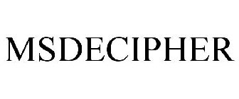 MSDECIPHER