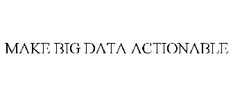 MAKE BIG DATA ACTIONABLE