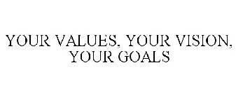 YOUR VALUES. YOUR VISION. YOUR GOALS.