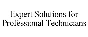 EXPERT SOLUTIONS FOR PROFESSIONAL TECHNICIANS