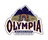 OLYMPIA BASECAMP WHERE ADVENTURE BEGINSGOOD LUCK SINCE 1896