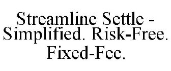 STREAMLINE SETTLE SIMPLIFIED. RISK-FREE. FIXED-FEE.