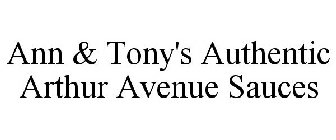 ANN & TONY'S AUTHENTIC ARTHUR AVENUE SAUCES