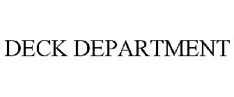DECK DEPARTMENT
