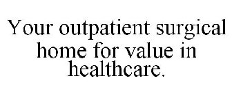 YOUR OUTPATIENT SURGICAL HOME FOR VALUE IN HEALTHCARE.