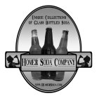 UNIQUE COLLECTIONS OF GLASS BOTTLED SODA HOMER SODA COMPANY WWW.HOMERSODA.COM