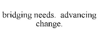 BRIDGING NEEDS. ADVANCING CHANGE.