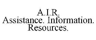 A.I.R. ASSISTANCE. INFORMATION. RESOURCES.
