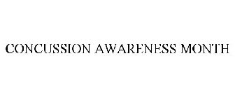 CONCUSSION AWARENESS MONTH