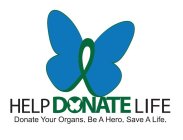 HELP DONATE LIFE DONATE YOUR ORGANS. BE A HERO. SAVE A LIFE.