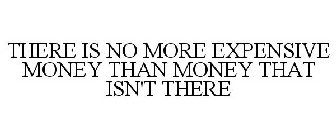THERE IS NO MORE EXPENSIVE MONEY THAN MONEY THAT ISN'T THERE