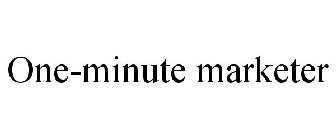 ONE-MINUTE MARKETER