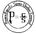 POWER EQUALS SPEED UNDER CONTROL P = C/S
