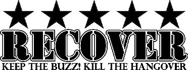 RECOVER KEEP THE BUZZ! KILL THE HANGOVER