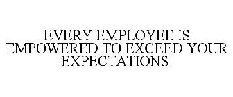 EVERY EMPLOYEE IS EMPOWERED TO EXCEED YOUR EXPECTATIONS!