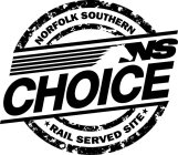 NS CHOICE NORFOLK SOUTHERN RAIL SERVED SITE