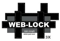 WEB-LOCK TRIPLE STRENGTH WINTER POOL COVER 3X