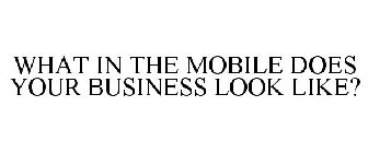 WHAT IN THE MOBILE DOES YOUR BUSINESS LOOK LIKE?