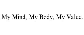 MY MIND, MY BODY, MY VALUE.