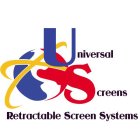 UNIVERSAL SCREENS RETRACTABLE SCREEN SYSTEMS