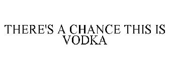 THERE'S A CHANCE THIS IS VODKA