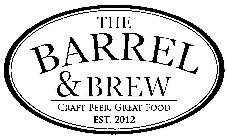 THE BARREL & BREW CRAFT BEER. GREAT FOOD EST. 2012