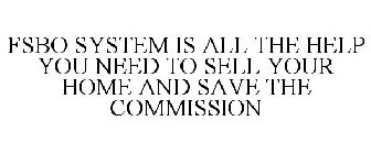 FSBO SYSTEM IS ALL THE HELP YOU NEED TO SELL YOUR HOME AND SAVE THE COMMISSION