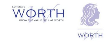 W LORENA'S WORTH KNOW THE VALUE. SELL AT WORTH. W WORTH