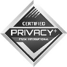 CERTIFIED PRIVACY+ PRISM INTERNATIONAL