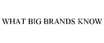 WHAT BIG BRANDS KNOW
