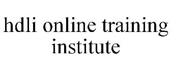 HDLI ONLINE TRAINING INSTITUTE