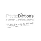 PRECISE PORTIONS NUTRITION CONTROL SYSTEMS MAKING IT EASY TO EAT WELL