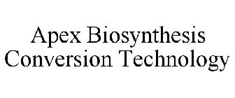 APEX BIOSYNTHESIS CONVERSION TECHNOLOGY