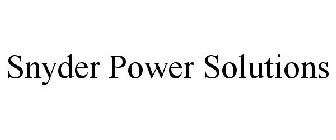 SNYDER POWER SOLUTIONS