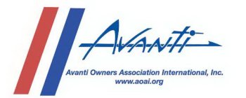 AVANTI AVANTI OWNERS ASSOCIATION INTERNATIONAL, INC. WWW.AOAI.ORG