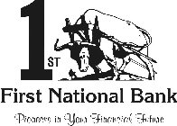 1ST FIRST NATIONAL BANK PIONEERS IN YOUR FINANCIAL FUTURE