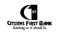 C1ST CITIZENS FIRST BANK BANKING AS IT SHOULD BE.