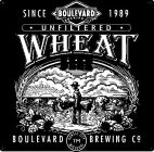 SINCE 1989 BOULEVARD BREWING CO. · UNFILTERED · WHEAT BEER KANSAS CITY MISSOURI